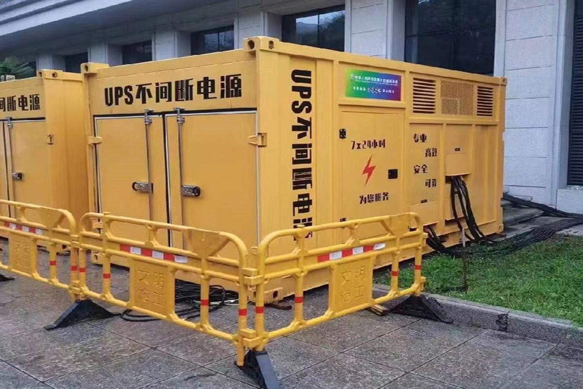 分宜发电机租赁施工现场