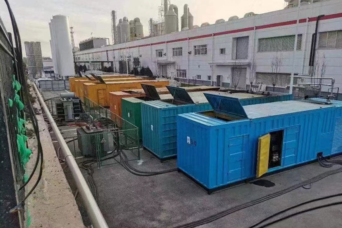 分宜发电机租赁施工现场